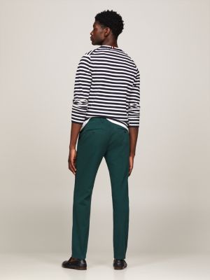 Bleecker Structured Garment Dyed Slim Chinos | Green | Tommy Hilfiger