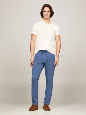 blue harlem skinny fit chinos mit stückfärbung für herren - tommy hilfiger
