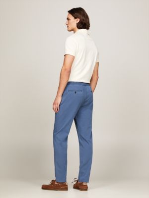Harlem Garment Dyed Drawstring Skinny Chinos | Blue | Tommy Hilfiger