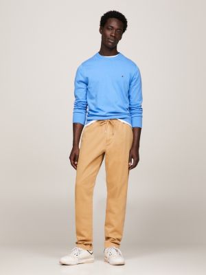 Harlem Garment Dyed Drawstring Skinny Chinos | Khaki | Tommy Hilfiger