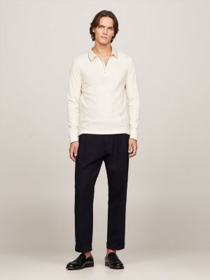 blue tapered fit hose mit falten für herren - tommy hilfiger