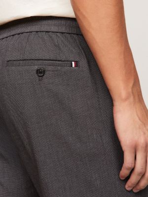 Harlem Tapered Fit Hose mit Birdseye-Muster | Grau | Tommy Hilfiger