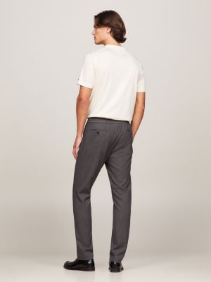 Harlem Tapered Fit Hose mit Birdseye-Muster | Grau | Tommy Hilfiger