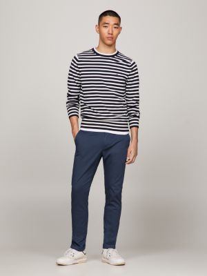 blue bleecker slim straight fit chinos für herren - tommy hilfiger
