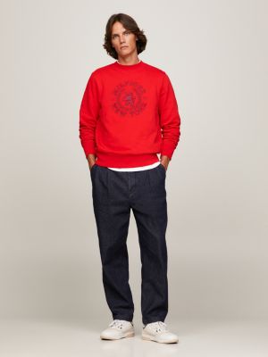 denim relaxed fit denim-chinos mit falten für herren - tommy hilfiger