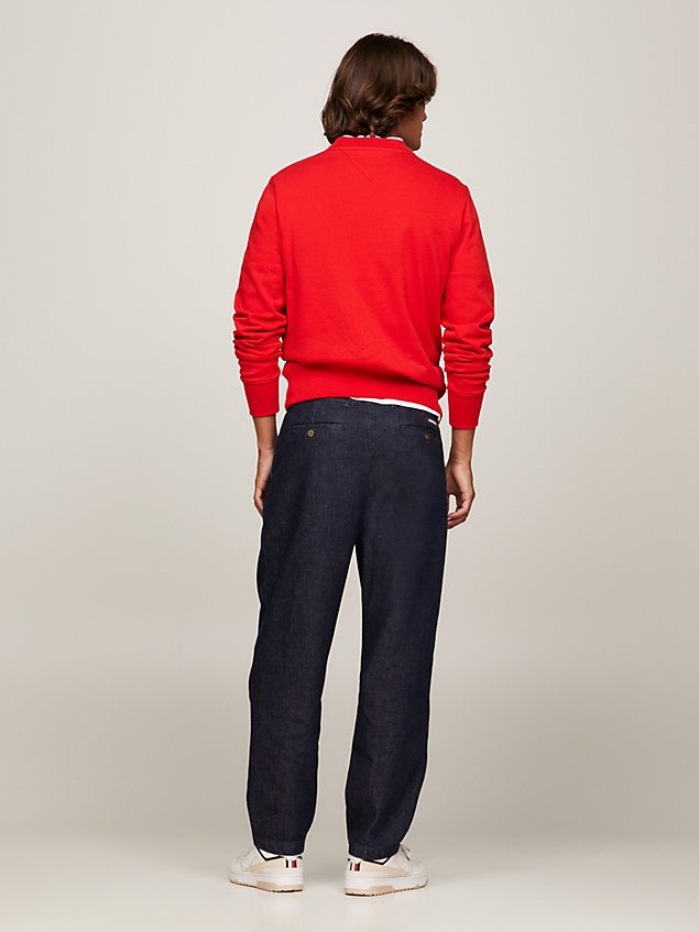 denim denim pleated relaxed fit chinos for men tommy hilfiger