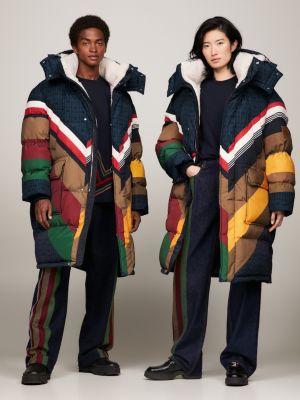 Tommy x Pendleton New York Stripe Parka | Blue | Tommy Hilfiger