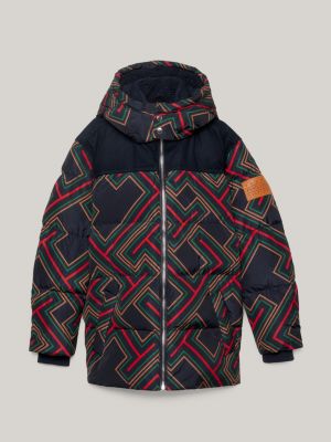 Fendi Reversible Monogram Puffer Jacket in Blue