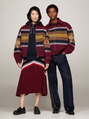 red tommy x pendleton jacke mit valley stripe für herren - tommy hilfiger