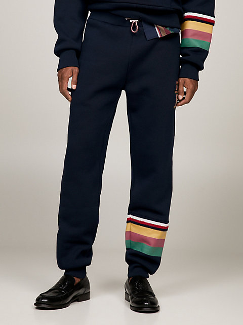 blue tommy x pendleton archive relaxed new york stripe jogger voor heren - tommy hilfiger