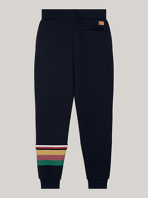 blue tommy x pendleton archive relaxed new york stripe joggers for men tommy hilfiger