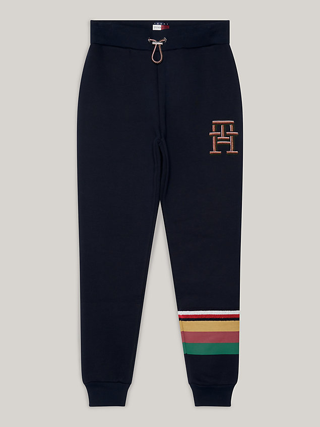 blue tommy x pendleton archive relaxed new york stripe jogger voor heren - tommy hilfiger