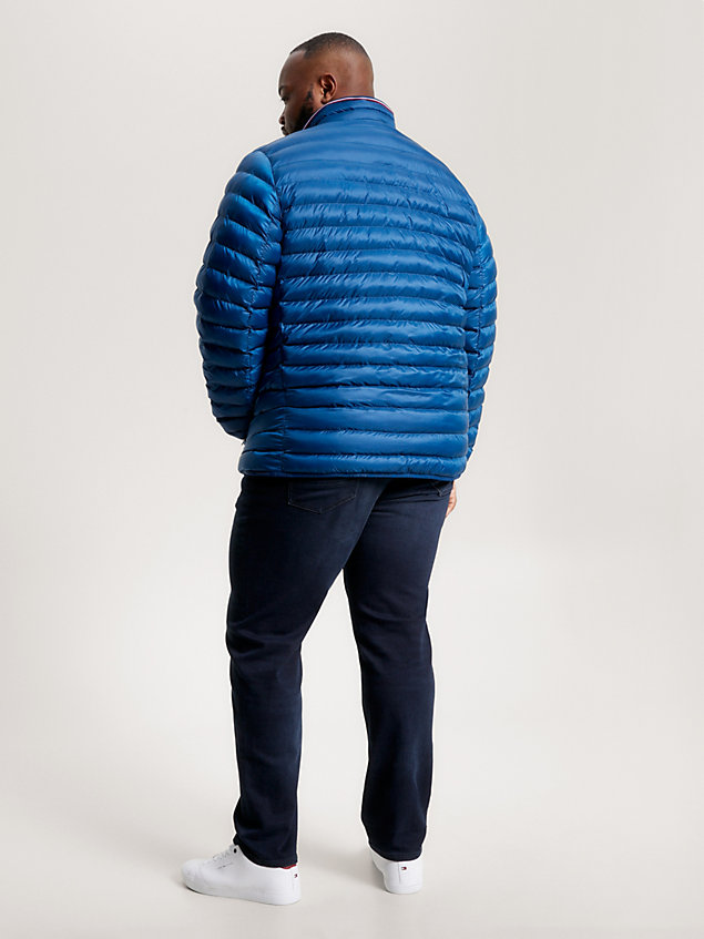 blue kompaktowa kurtka plus dla mężczyźni - tommy hilfiger