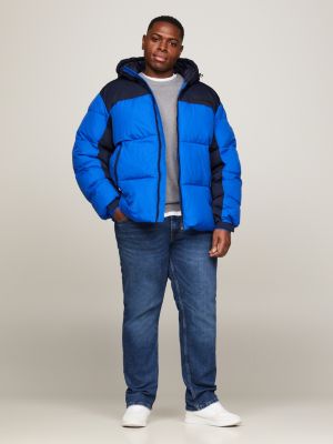 Tommy hilfiger men's varsity hooded sales puffer jacket