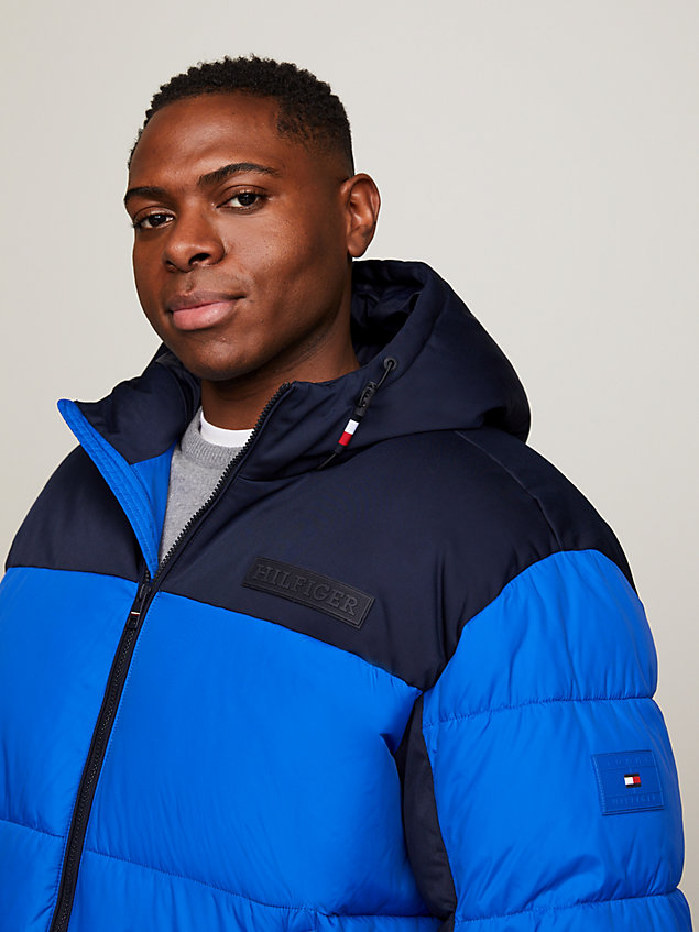 blue plus th warm hooded new york puffer jacket for men tommy hilfiger