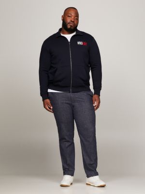 Plus New Zip-Thru Sweatshirt Hilfiger | Flag Blue Tommy | York