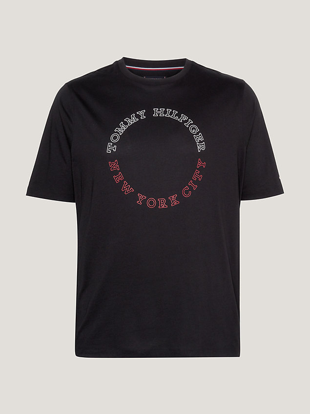 black plus hilfiger monotype slim fit t-shirt for men tommy hilfiger