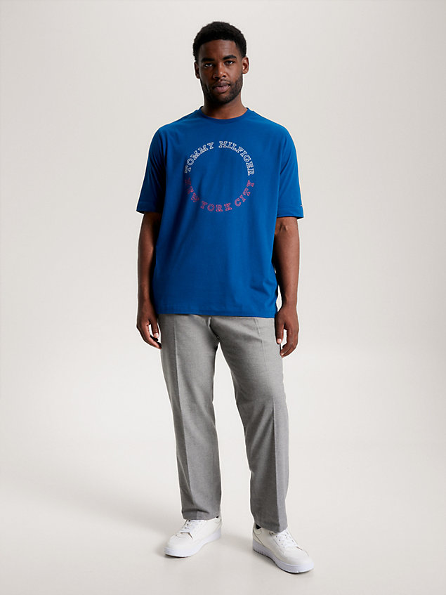 blue plus hilfiger monotype slim fit t-shirt for men tommy hilfiger
