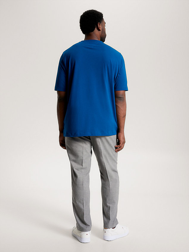 blue plus slim fit t-shirt mit monotype-logo für herren - tommy hilfiger