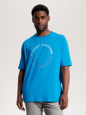 Rundhalsausschnitt Blau Hilfiger | Extra Tommy Slim mit T-Shirt Fit |
