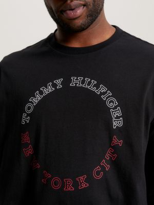 Plus Hilfiger Monotype Long Sleeve T-Shirt | Black | Tommy Hilfiger