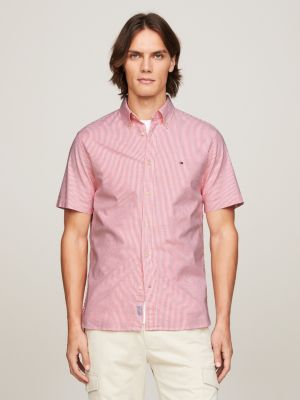 Tommy hilfiger best sale pink dress shirt