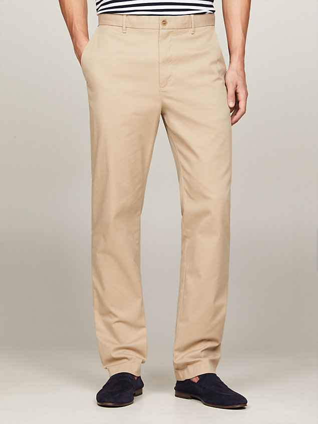 pantalón chino mercer 1985 collection beige de hombres tommy hilfiger