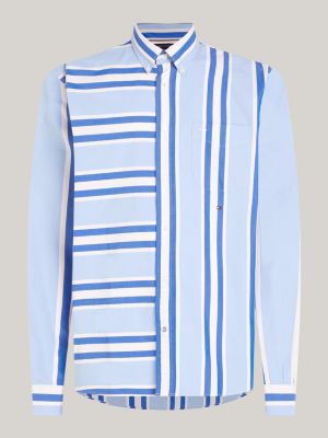 Mixed Stripe Regular Fit Shirt | Blue | Tommy Hilfiger