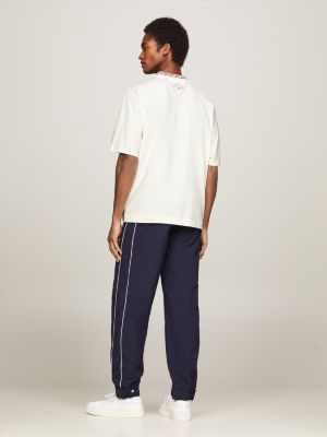 white crest varsity kimono sleeve t-shirt for men tommy hilfiger