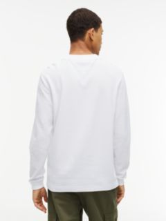 Waffle Knit Long Sleeve T-Shirt — White 6