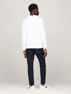 Waffle Knit Long Sleeve T-Shirt — White 7