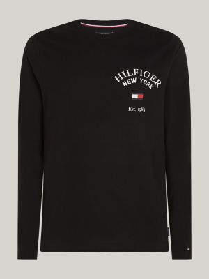 Tommy logo deals long sleeve tee