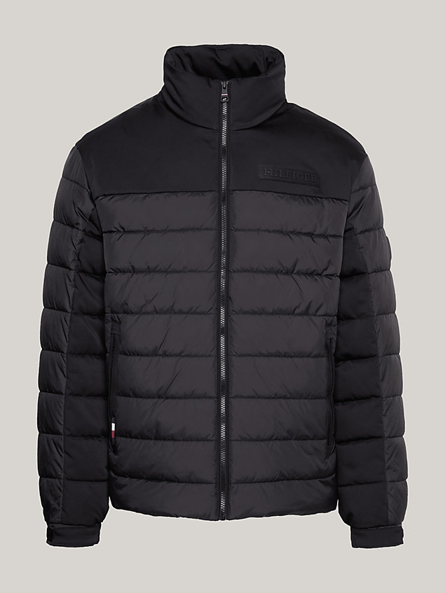 black th warm new york puffer jacket for men tommy hilfiger