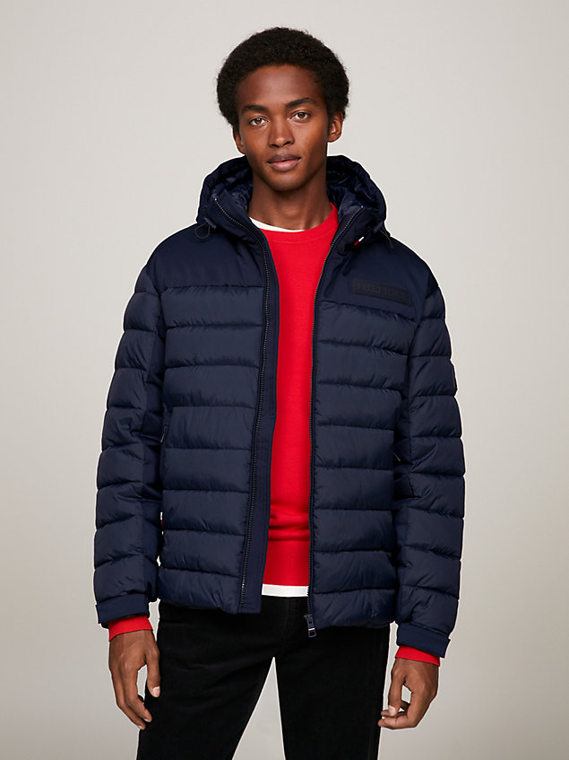 blue th warm gerecycled new york-pufferjack voor heren - tommy hilfiger