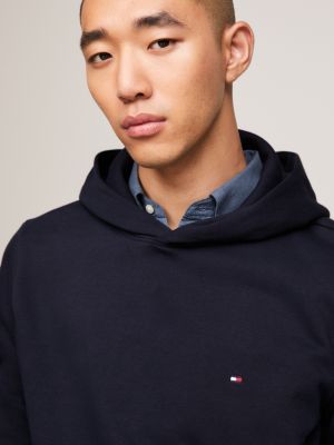 TOMMY HILFIGER Sudadera con capucha para hombre con logotipo de Tommy  bordado de forro polar icónico colección 2024