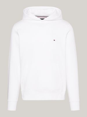 Sudadera Bordada De Mezcla De Algodón Con Capucha White Tommy