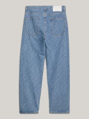 Dad Relaxed Straight TH Monogram Jeans | Blue | Tommy Hilfiger