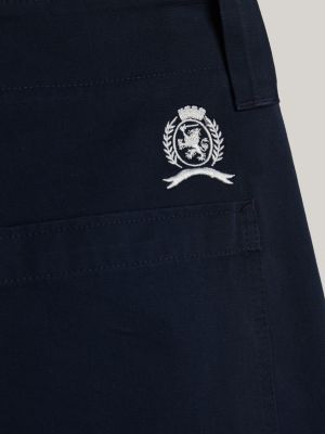 Crest Cropped Adjustable Cuff Chinos Blue Tommy Hilfiger