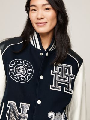 Dual Gender Relaxed Varsity Jacket | Blue | Tommy Hilfiger