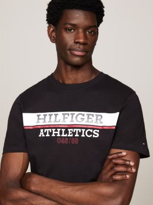Chest Logo Crew Neck T Shirt Black Tommy Hilfiger