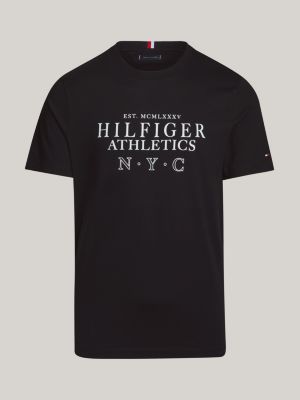 T shirt met ronde hals en NYC logoprint Zwart Tommy Hilfiger