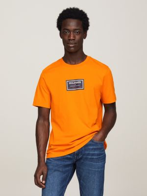 Tommy jeans store signature sweatshirt orange