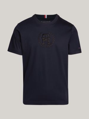 Archive Crest Logo Tonal Embroidery T-Shirt | Blue | Tommy Hilfiger