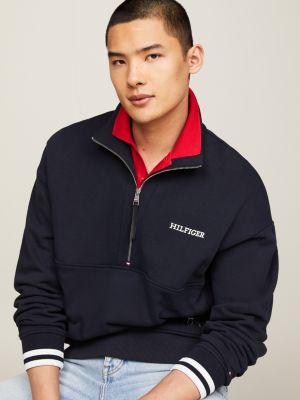 Hilfiger Monotype Half-Zip Regular Fit Sweatshirt, Blue