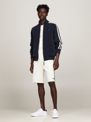 blue hilfiger monotype jacke mit reißverschluss für herren - tommy hilfiger