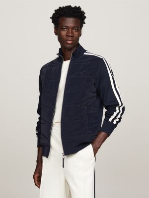 blue hilfiger monotype jacke mit reißverschluss für herren - tommy hilfiger