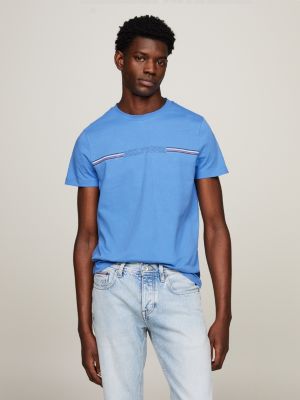  Tommy Hilfiger mens Short Sleeve Graphic T Shirt, Breezy Blue,  Small US : Clothing, Shoes & Jewelry