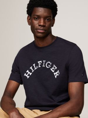 Hilfiger Monotype Arched Logo T-Shirt | Blue | Tommy Hilfiger