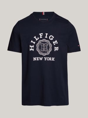 Front Logo Crew Neck T-Shirt | Blue | Tommy Hilfiger