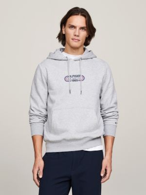 Tommy hilfiger discount hoodie heren grijs